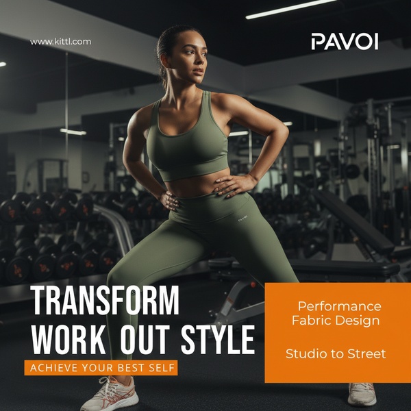 activewear, workout clothes, athletic wear, gym clothes, fitness apparel, sports bra, leggings, brand awareness, product launch, lifestyle, energetic, bold, green, orange
